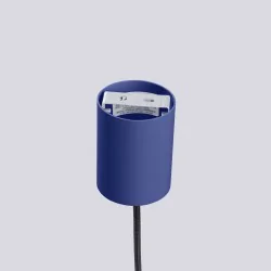 Lampy-sufitowe - lampa wisząca biała kula z granatową podstawą halo 1 ultramaryna sollux sl.1739 