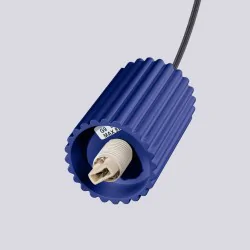 Lampy-sufitowe - lampa wisząca potrójna 3 kule z granatową podstawą halo 3p ultramaryna sollux sl.1740 