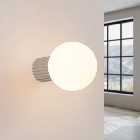 Kinkiety-lazienkowe - kinkiet ścienny lampa do łazienki kula halo taupe ip44 sollux sl.1742 