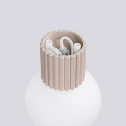 Kinkiety-lazienkowe - kinkiet ścienny lampa do łazienki kula halo taupe ip44 sollux sl.1742 