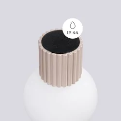 Kinkiety-lazienkowe - kinkiet ścienny lampa do łazienki kula halo taupe ip44 sollux sl.1742 