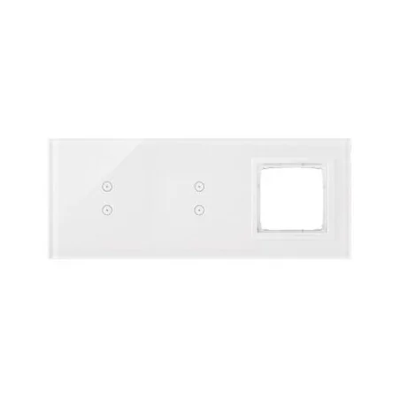 Panele-dotykowe - panel dotykowy 2+2 pola dotykowe pionowe+1 otwór na osprzęt biała perła dstr3330/70 simon 54 touch kontakt simon 