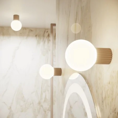 Kinkiety-lazienkowe - kinkiet ścienny lampa do łazienki kula halo taupe ip44 sollux sl.1742 