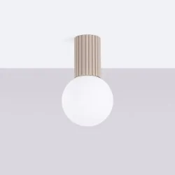 Plafony - plafon sufitowy kula taupe do łazienki ip44 halo sl.1743 sollux 