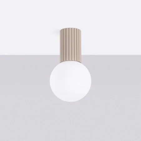 Plafony - plafon sufitowy kula taupe do łazienki ip44 halo sl.1743 sollux 