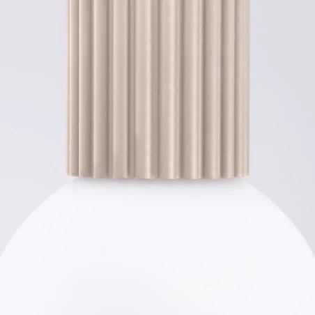 Plafony - plafon sufitowy kula taupe do łazienki ip44 halo sl.1743 sollux 