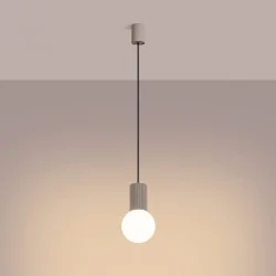 Lampy-sufitowe - lampa sufitowa wisząca kolor taupe zwis kula halo sl.1744 sollux 