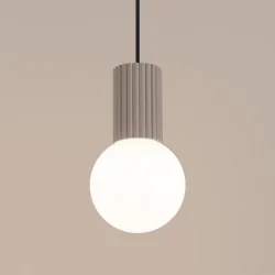 Lampy-sufitowe - lampa sufitowa wisząca kolor taupe zwis kula halo sl.1744 sollux 