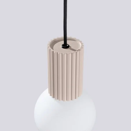 Lampy-sufitowe - lampa sufitowa wisząca kolor taupe zwis kula halo sl.1744 sollux 