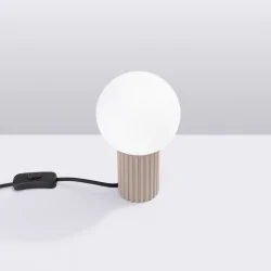 Lampki-biurkowe - lampa biurkowa modna kula na stół halo taupe sollux sl.1746 