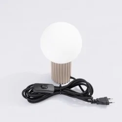 Lampki-biurkowe - lampa biurkowa modna kula na stół halo taupe sollux sl.1746 