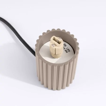 Lampki-biurkowe - lampa biurkowa modna kula na stół halo taupe sollux sl.1746 