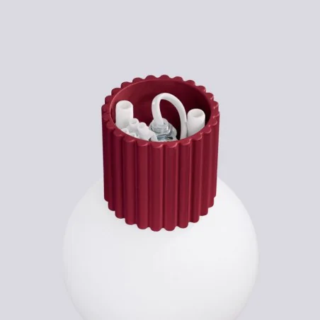 Kinkiety-lazienkowe - kinkiet modny łazienkowy lampa kula halo burgund ip44 sollux sl.1747 