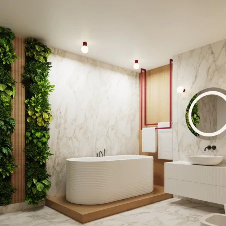 Kinkiety-lazienkowe - kinkiet modny łazienkowy lampa kula halo burgund ip44 sollux sl.1747 