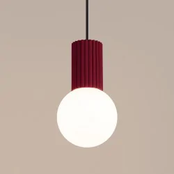 Lampy-sufitowe - lampa wisząca sufitowa zwis pojedynczy burgundowy halo sl.1749 sollux 