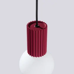 Lampy-sufitowe - lampa wisząca sufitowa zwis pojedynczy burgundowy halo sl.1749 sollux 