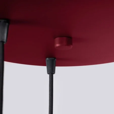 Lampy-sufitowe - lampa sufitowa wisząca 3 karbowane klosze kule zwis burgundowy halo sl.1750 sollux 