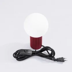 Lampki-biurkowe - lampa biurkowa modna kula  halo burgund sollux sl.1751 