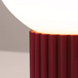Lampki-biurkowe - lampa biurkowa modna kula  halo burgund sollux sl.1751 