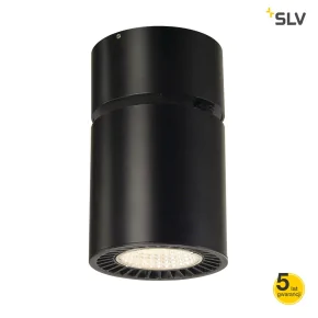 Oprawy-sufitowe - natynkowa lampa sufitowa ruchoma okrągła czarna supros cl 4000lm 3000k slmled 60° slv 