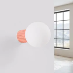 Kinkiety-lazienkowe - lampa ścienna do łazienki kinkiet brzoskwiniowy ip44 halo sl.1752 sollux 