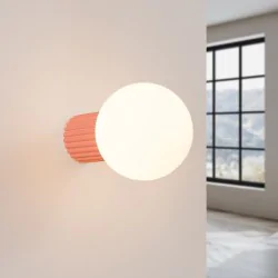 Kinkiety-lazienkowe - lampa ścienna do łazienki kinkiet brzoskwiniowy ip44 halo sl.1752 sollux 