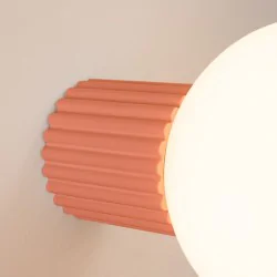 Kinkiety-lazienkowe - lampa ścienna do łazienki kinkiet brzoskwiniowy ip44 halo sl.1752 sollux 