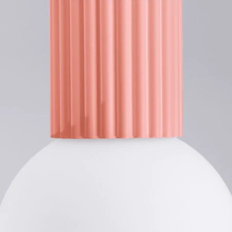 Oswietlenie-sufitowe - lampa sufitowa tuba do łazienki plafon ip44 brzoskwiniowy halo sl.1753 sollux 