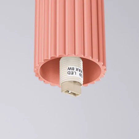 Oswietlenie-sufitowe - lampa sufitowa tuba do łazienki plafon ip44 brzoskwiniowy halo sl.1753 sollux 