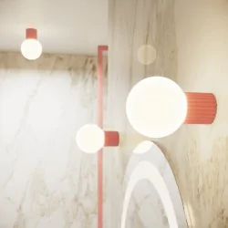 Oswietlenie-sufitowe - lampa sufitowa tuba do łazienki plafon ip44 brzoskwiniowy halo sl.1753 sollux 