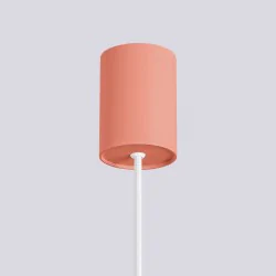 Lampy-sufitowe - lampa wisząca sufitowa z karbowanym kloszem brzoskwiniowa halo sl.1754 sollux 