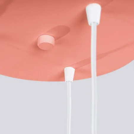 Lampy-sufitowe - lampa wisząca sufitowa potrójna brzoskwiniowa kule halo sl.1755 sollux 