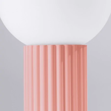 Lampki-biurkowe - lampka stołowa brzoskwiniowa z karbowanym kloszem sl.1756 sollux 