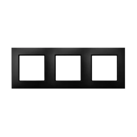 Ramki-potrojne - ramka potrójna czarna do serii gniazd i włączników aria ospel r-3u/33 