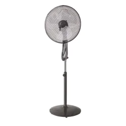 Wentylatory-podlogowe - wentylator podłogowy stojący z oscylacją i regulacją wysokości 16'' 45w czarny tevo 