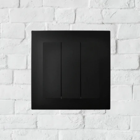 Wylaczniki-potrojne - włącznik potrójny do światła czarny metalik do ramek serii as ospel łp-13g/m/33 