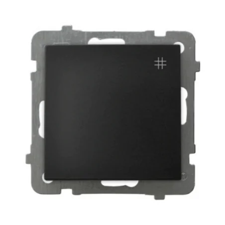 Wylaczniki-krzyzowe - włącznik krzyżowy z piktogramem czarny metalik do ramek serii as ospel łp-4g/m/33 