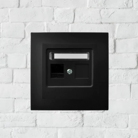 Gniazda-komputerowe - gniazdo komputerowe podtynkowe kategoria 5e mmc 1xrj45 czarny metalik do ramki as ospel gpk-1g/k/m/33 