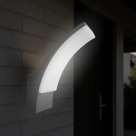 Kinkiety-ogrodowe - lampa elewacyjna led kinkiet czarny o mocy 12w neutralny 4000k amy 331342 polux-goldlux 