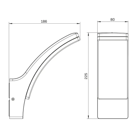 Kinkiety-ogrodowe - lampa elewacyjna led kinkiet czarny o mocy 12w neutralny 4000k amy 331342 polux-goldlux 