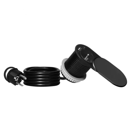 Gniazda-meblowe - gniazdo blatowe czarne z pokrywą ładowarką usb i przewodem or-gm-9042/b orno 