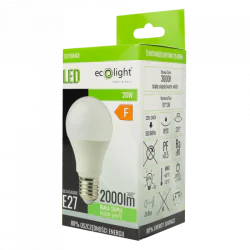 Gwint-trzonek-e27 - ec79843 mocna żarówka led 20w ciepła 3000k 1800lm eco light 