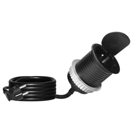 Gniazda-meblowe - gniazdo blatowe pojedyncze czarne z ładowarką usb c or-gm-9040/b orno 