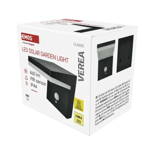 Kinkiety-solarne - kinkiet elewacyjny solarny z czujnikiem ruchu ciepły verea emos 