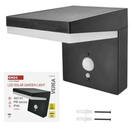 Kinkiety-solarne - kinkiet elewacyjny solarny z czujnikiem ruchu ciepły verea emos 