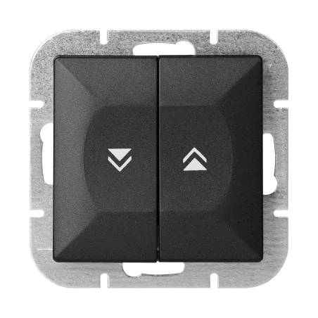 Wylaczniki-zaluzjowe - włącznik żaluzjowy czarny mat wp-11p perła abex 