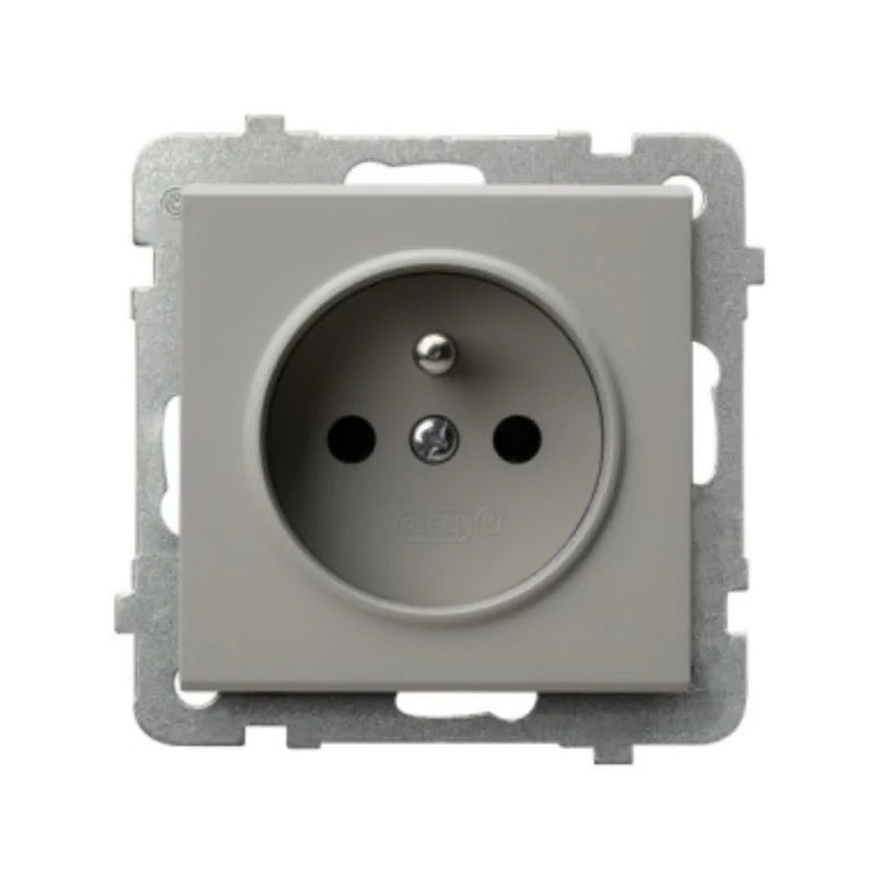 Gniazda-pojedyncze-podtynkowe - gniazdo pojedyncze z uziemieniem kaszmir kontakt do ramek sonata ospel gp-1rz/m/82 firmy OSPEL 