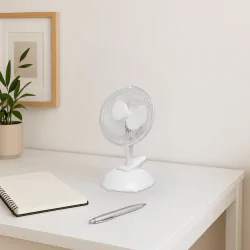 Wentylatory-na-biurko - wentylator biurkowy z klipsem 6 cali o mocy 15w  wiatrak biały fan2.c.01 tevo 