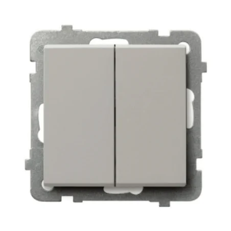 Wylaczniki-podwojne - włącznik podwójny klasyczny do światła świecznikowy kaszmir do ramek serii sonata ospel łp-2r/m/82 