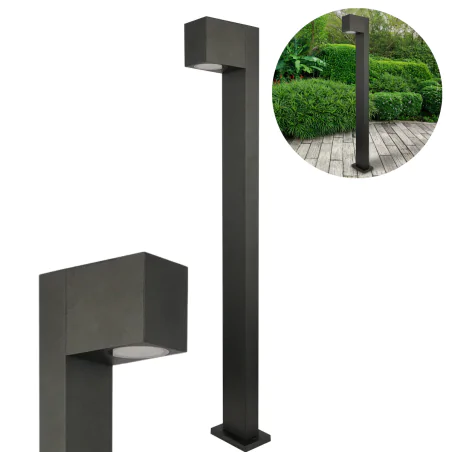 Slupki-ogrodowe - lampa ogrodowa typu słupek czarny o wysokości 80cm boston 330987 polux-goldlux 